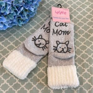 Legale Cat Mom Plush Socks NEW